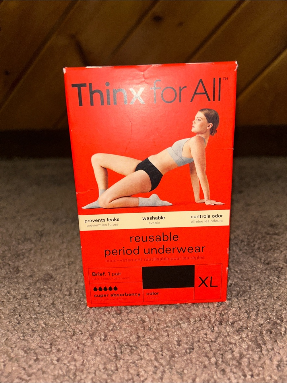 Thinx reusable period underwear size XL new in box